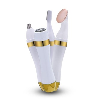 4 In 1 Electric Shaver Home Eyebrow Knife Massage Import Cleansing Instrument(Gold)