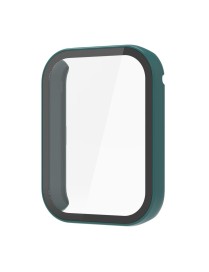 For Xiaomi Mi Band 8 Pro PC + Tempered Film Integrated Watch Protective Case(Dark Green)