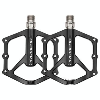 1 Pair PROMEND PD-M46 Bicycle Pedal Aluminum Alloy CNC Bearing Palin Pedal(Black)