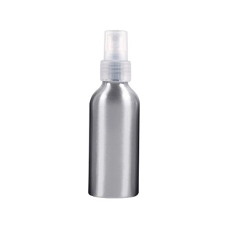 Refillable Glass Fine Mist Atomizers Aluminum Bottle, 120ml(Transparent)