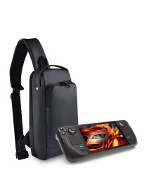 For Steam Deck Game Console Crossbody Bag Shoulder Carry Bag Chest Bag(Black)