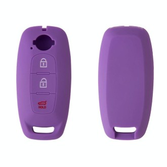 For 2023 Nissan Altima 2pcs Three-Button Key Silicone Protective Case(Purple)