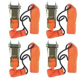 4PCS 15 Inch Tensioner Ratchet Strap Car Ratchet Thread Tensioner(Orange)