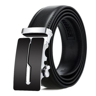 Dandali Casual Men Automatic Buckle Belt Business Soft Leather Pants Band, Length (cm): One Size 110-125cm(ZD-26)