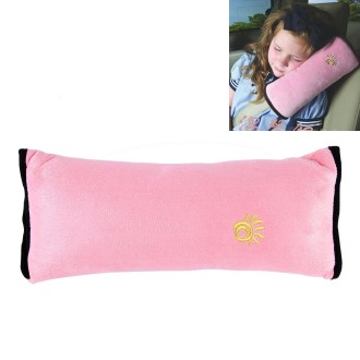 2 PCS Children Baby Safety Strap Soft Headrest Neck Support Pillow Shoulder Pad for Car Safety Seatbelt(Pink)