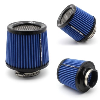 XH-UN077-079 Car High Flow Cold Cone Engine Air Intake Filter, Size:63mm(Blue)