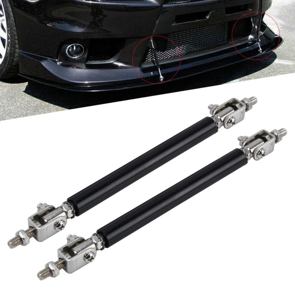 2 PCS Car Modification Large Surrounded By The Rod Telescopic Lever Front and Rear Bars Fixed Front Lip Back Shovel Adjustable S