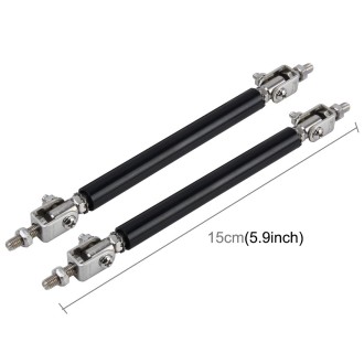 2 PCS Car Modification Large Surrounded By The Rod Telescopic Lever Front and Rear Bars Fixed Front Lip Back Shovel Adjustable S