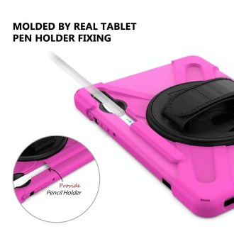 For Samsung Galaxy Tab S6 10.5 inch T860 / T865 Shockproof Colorful Silicone + PC Protective Case with Holder & Shoulder Strap &