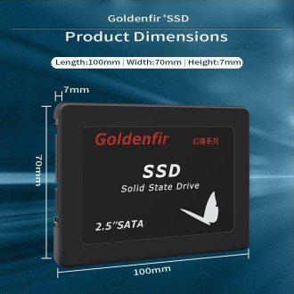 Goldenfir T650 Computer Solid State Drive, Flash Architecture: TLC, Capacity: 360GB