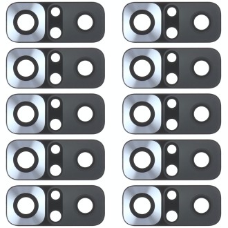 10 PCS Back Camera Lens for Xiaomi Redmi Note 10 4G M2101K7AI M2101K7AG(Silver)