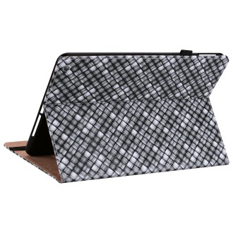 For Amazon Kindle Fire HD8 2020 Color Weave Smart Leather Tablet Case(Black)