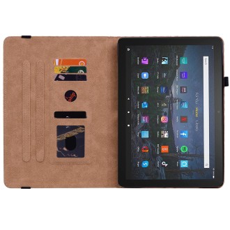 For Amazon Kindle Fire HD8 2020 Color Weave Smart Leather Tablet Case(Black)