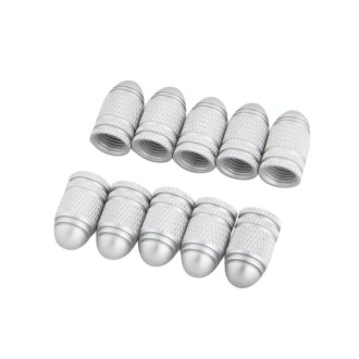 2 PCS Bicycle Aluminum Alloy Tire Valve Caps(Silver)