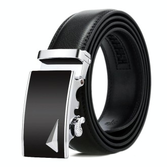 Dandali Casual Men Automatic Buckle Belt Business Soft Leather Pants Band, Length (cm): One Size 110-125cm(ZD-24)