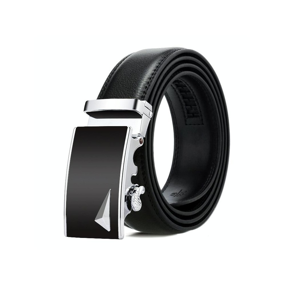 Dandali Casual Men Automatic Buckle Belt Business Soft Leather Pants Band, Length (cm): One Size 110-125cm(ZD-24)