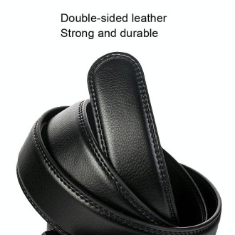 Dandali Casual Men Automatic Buckle Belt Business Soft Leather Pants Band, Length (cm): One Size 110-125cm(ZD-24)