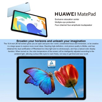 Huawei MatePad 10.4 BAH4-W09 WiFi, 10.4 inch, 6GB+128GB, HarmonyOS 2 HUAWEI Kirin 710A Octa Core up to 2.0GHz, Support Dual WiFi