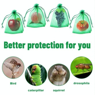 100pcs /Pack  Fruit Protection Bag Anti-Insect And Anti-Bird Net Bag 10 x 12cm(Black)