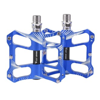 WEST BIKING YP0802080 Bicycle Aluminum Alloy Pedal Riding Foot Pedal Bicycle Accessories(Blue)