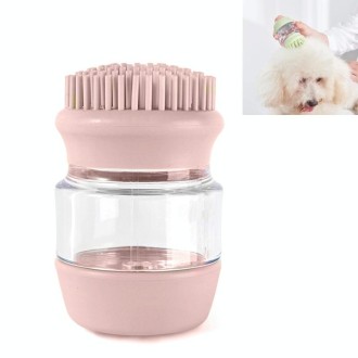 Pet Bath Brush Silicone Multifunctional Massage Pet Supplies(Pink)