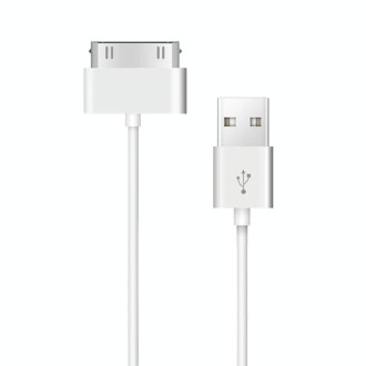 1m USB Double Sided Sync Data / Charging Cable For iPhone 4 & 4S / iPhone 3GS / 3G / iPad 3 / iPad 2 / iPad / iPod Touch(White)