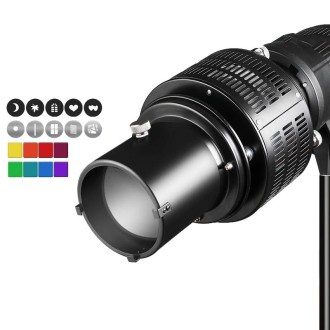 Optical Snoot Photo Studio Accessory for Flash Lamp with Bowens Mount