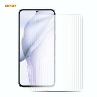 For Huawei P50 10 PCS ENKAY Hat-Prince 0.26mm 9H 2.5D Curved Edge Tempered Glass Film