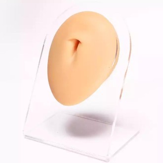 Simulation Facial Features Silicone Model Practice Display Props, Style:Belly Button(Flesh Color)