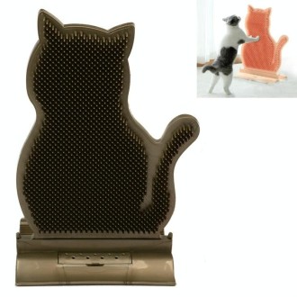 Fixed Door Seam Cat Rubbing Device Anti-itching & Hair Removal Massage Brush Pet Supplies(Brown)