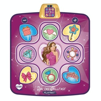 Children Music Dance Mat Electronic Music Dancing Game Pad Music Box Toys(Pink Purple)