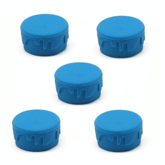 5pcs FDA Food Grade Silicone Wine Bottle Stopper Wine Corks Leak-Proof Stopper(Light Blue)