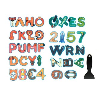 PEVA Non-slip Sticker Bathroom Bathtub Cartoon Non-slip Sticker, Model: 26 Letters+10 Numbers