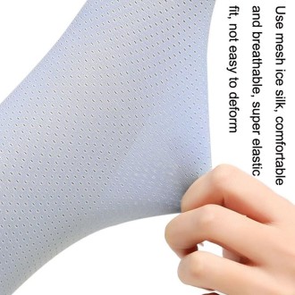 1 Pair Summer Icy Sleeves Driving Sunscreen Arm Guards Anti-UV Ice Silk Gloves, Size: One Code(Blue)