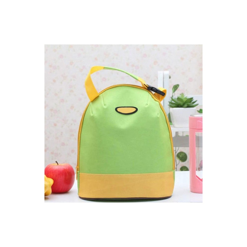 Portable Cooler Tote Insulated Canvas Lunch Bag Thermal Food Picnic Bento Lunch Bags(Green Yellow)