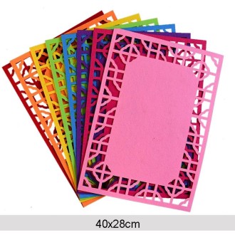 School Stereo Colorful Thick Non-woven Background Pad Decoration Materials, Size: 40x28cm(Blue)