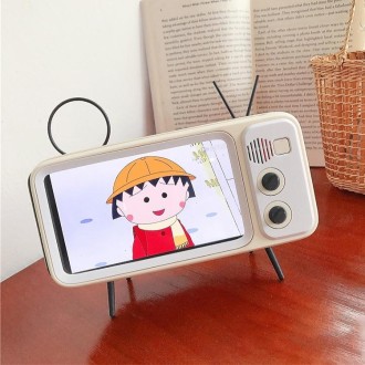 Q02 Retro Desktop Lazy Live TV Phone Holder for 4.7~6.2 inch Display Mobile Phone(Orange)