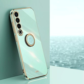 For Meizu 20 Pro 5G XINLI Straight Edge 6D Electroplate TPU Phone Case with Ring Holder(Mint Green)