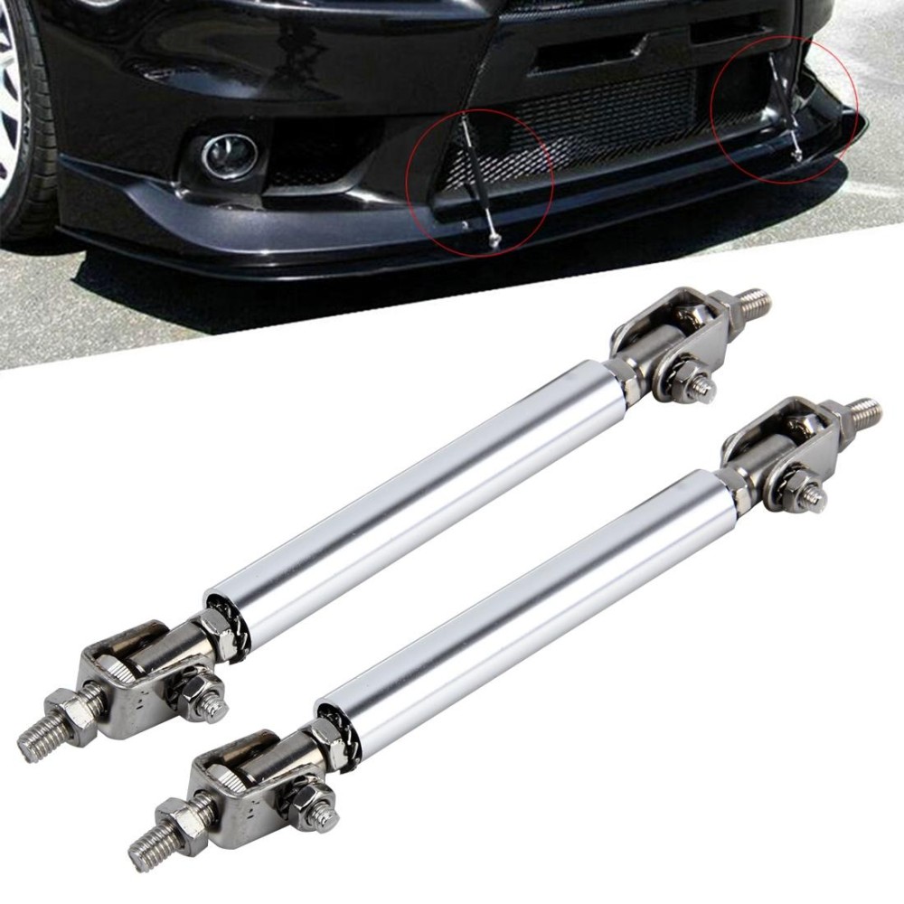 2 PCS Car Modification Large Surrounded By The Rod Telescopic Lever Front and Rear Bars Fixed Front Lip Back Shovel Adjustable S