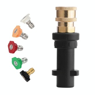 For Karcher K2-K7 Series High Pressure Washer Foam Lance Adapter, Specification: 1/4 Female Connector + 5 Nozzle