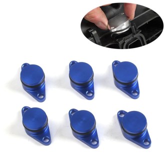 6 PCS 33mm Swirl Flap Flaps Delete Removal Blanks Plugs for BMW M57 (6-cylinder)(Blue)