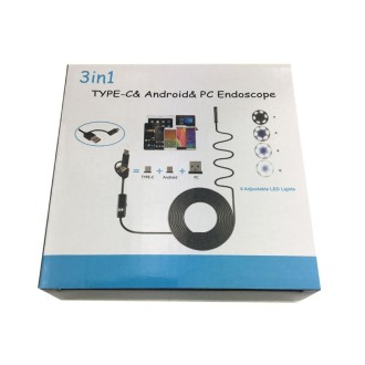 AN100 3 in 1 IP67 Waterproof USB-C / Type-C + Micro USB + USB HD Endoscope Hard Tube Inspection Camera for Parts of OTG Function