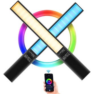 LUXCeO P6 RGB Colorful Photo LED Stick Video Light Handheld APP Control Full Color LED Fill Light (Black)