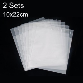 2 Sets CPE Matte Self -Sealed Bag Data Cable Phone Case Packaging Bag, Size:10x22cm