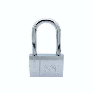 Square Blade Imitation Stainless Steel Padlock, Specification: Long 70mm Not Open