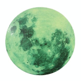 3 PCS AFG33003 Home Decoration Luminous Stars Moon PVC Stickers, Specification:Green Moon 20cm