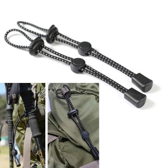 Outdoor Mountaineering Backpack Hanging Trekking Pole Rope Buckle Fixed Buckle Elastic Rope