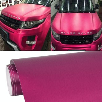 1.52 * 0.5m Waterproof PVC Wire Drawing Brushed Chrome Vinyl Wrap Car Sticker Automobile Ice Film Stickers Car Styling Matte Bru