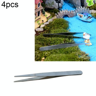 4pcs Stainless Steel Plants Cleaner Tool Straight Tweezer Plants Cleaning Tool Aquarium Maintenance Tools Marine Aquarium Live P