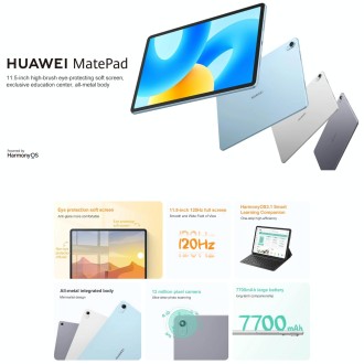 HUAWEI MatePad 11.5 inch 2023 WIFI, 8GB+256GB, HarmonyOS 3.1 Qualcomm Snapdragon 7 Gen 1 Octa Core, Not Support Google Play(Grey